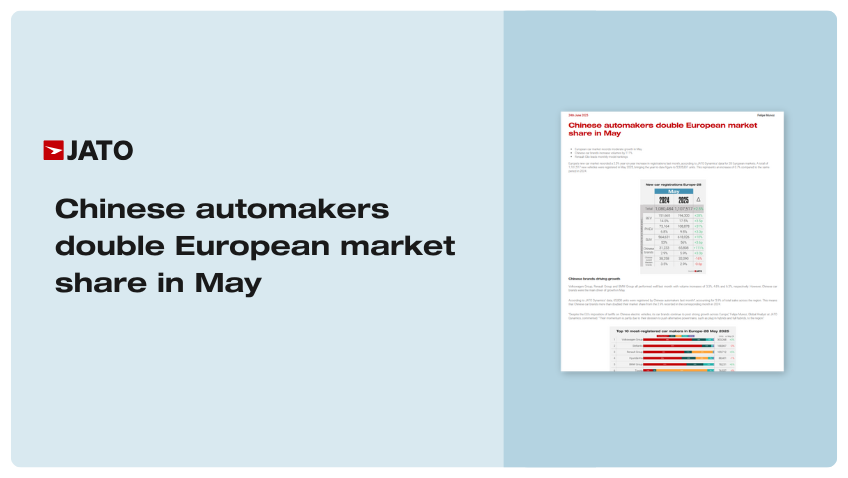 Chinese automakers double European market share in May 2025