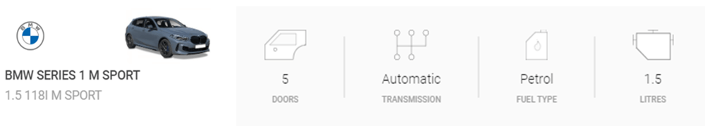 BMW Series 1 M Sport Model Car - JATO